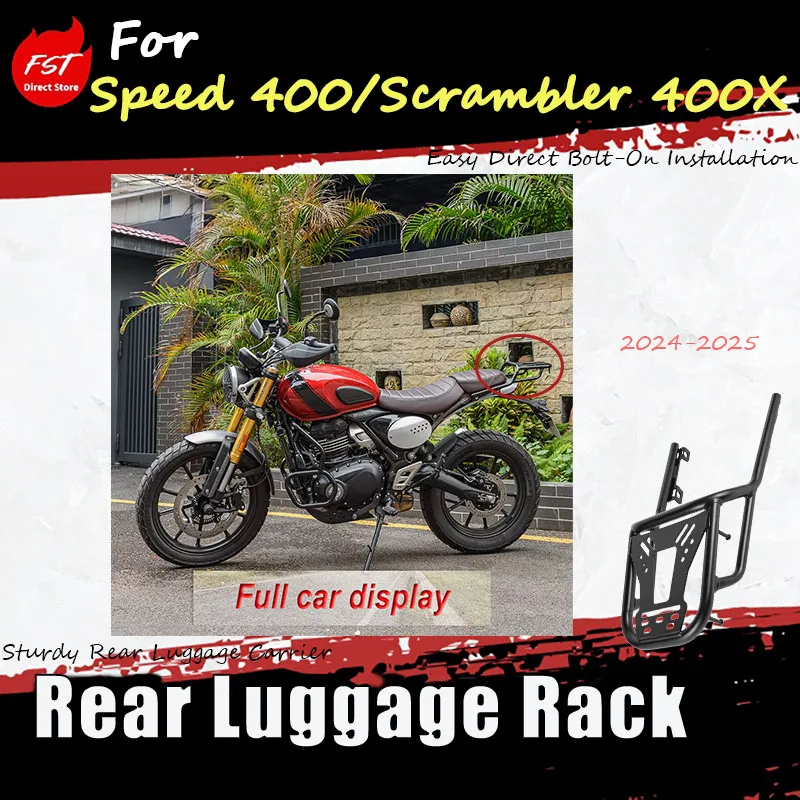 

For the Speed 400 / Scrambler 400 X2024-2025 special modified motorcycle rear tail rack rear shelf luggage rack