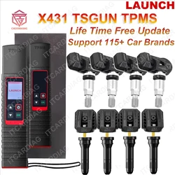 Launch X431 TSGUN TPMS 433+315MHZ 2 In1 RF-Sensor X-431 TSGUN Car Tire Pressure Detector Programming Diagnostic Tools TS-GUN