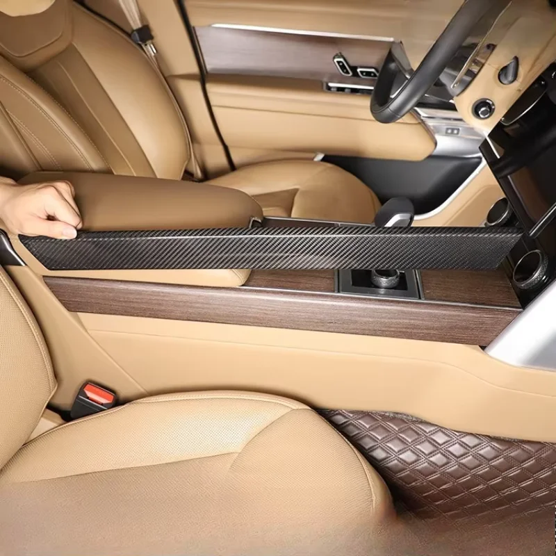 

For Land Rover Real Dry Carbon Fiber 2023-2024 Console Gearshift Both Sides Decorative Cover Interior Modification Accessories