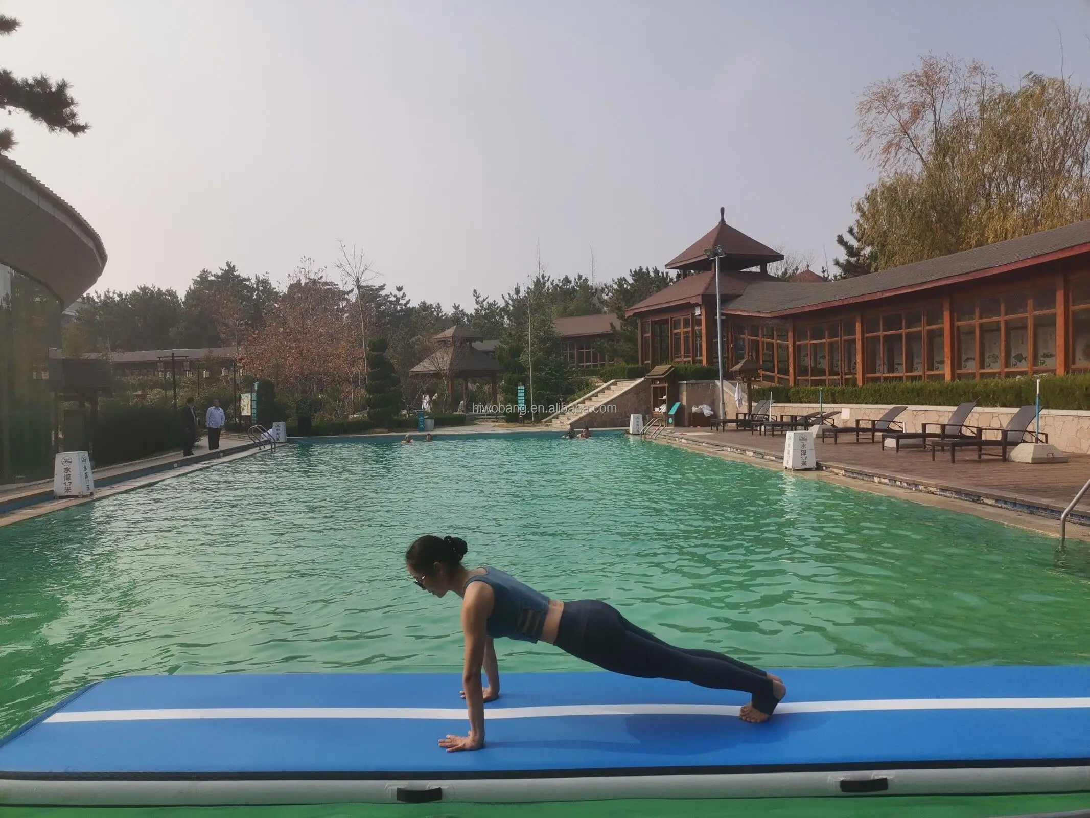 Picture 7: Portable Inflatable Dock for Swimming and Relaxation Durable Inflatable Floating Platform iSUP