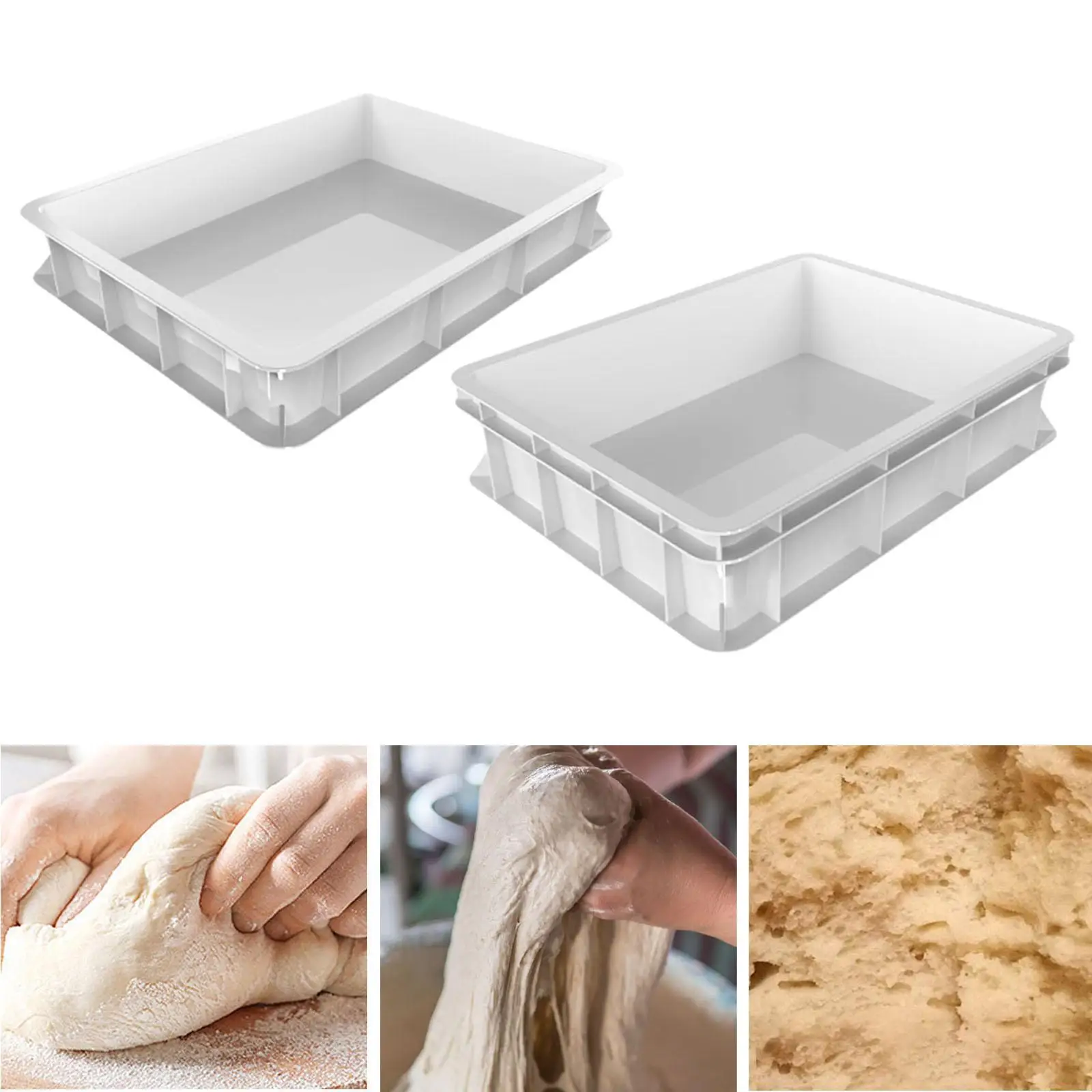 Pizza Dough Proofing Box Stackable Fermentation Storage Tray Sturdy Multipurpose