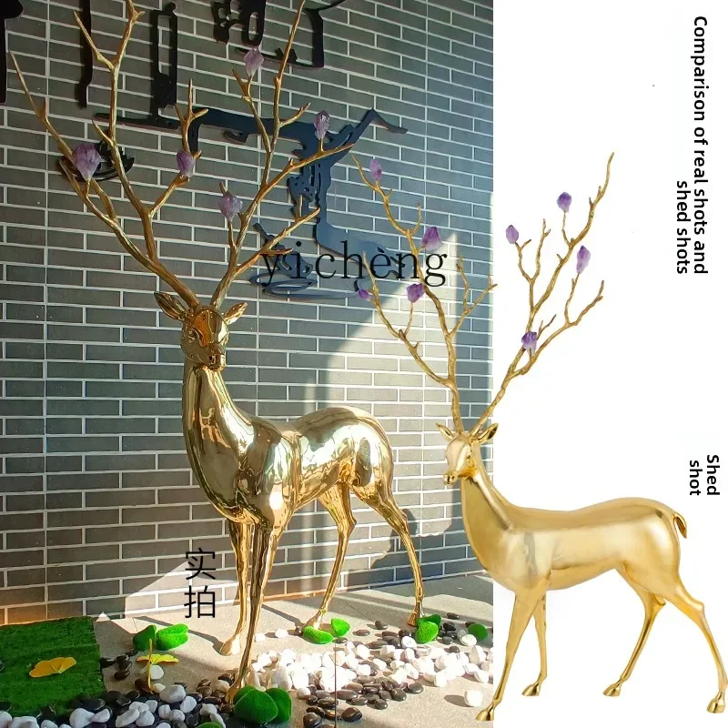 L7-15 large-scale floor-to-ceiling sculpture art ornament, senior living room entrance, hotel restaurant creative decoration