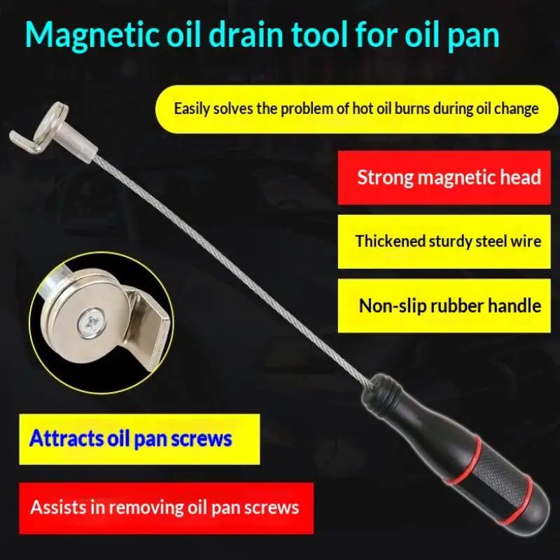 Oil Drain Screw Remover Anti-Scalding Magnetic Oil Pan Removal Tool Car Repair Accessories