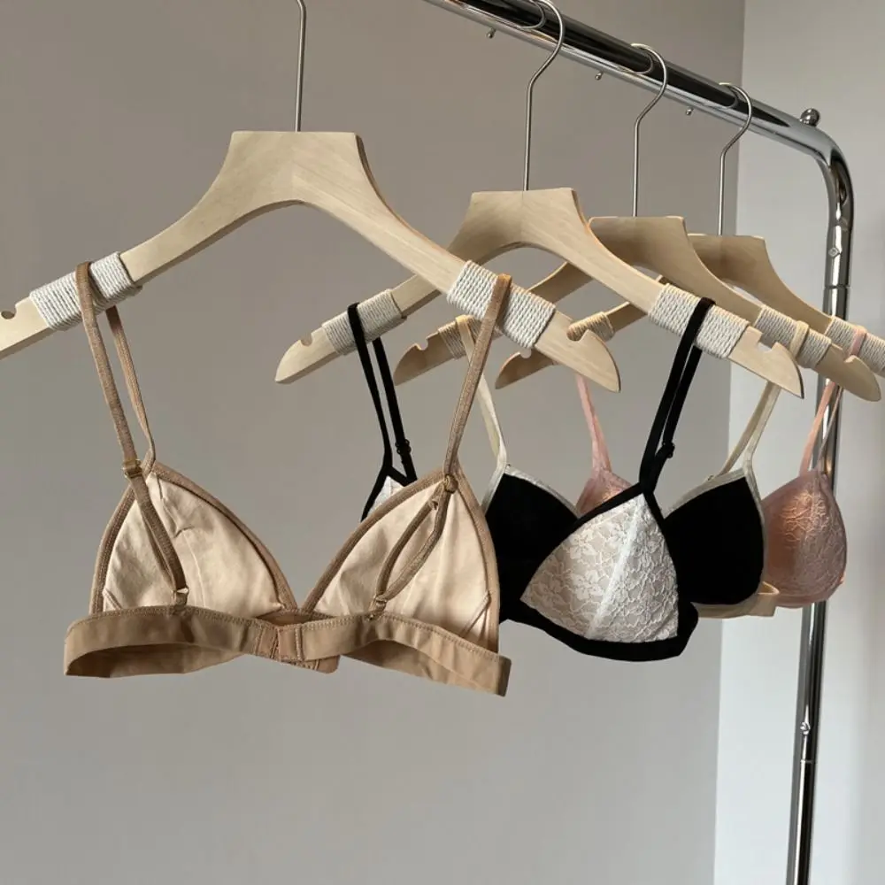 Comfortable Sweet Wireless Deep V Bra Anti-sagging Lingerie Underwear for Women Shockproof Thin Lace Push Up Bra Gifts