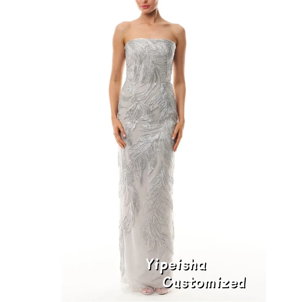 

Customized Gorgeous Lace Appliques Evening Dress Sleeveless Special Occasion Prom Gown Robes De Soiree Long Dress