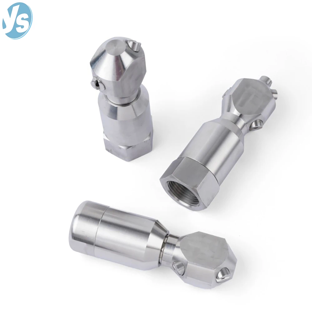 

360 Degree Automatic Rotating Tank Cleaning Nozzle 304 Stainless Steel High Pressure CIP Spray Nozzle for Industrial Vessels
