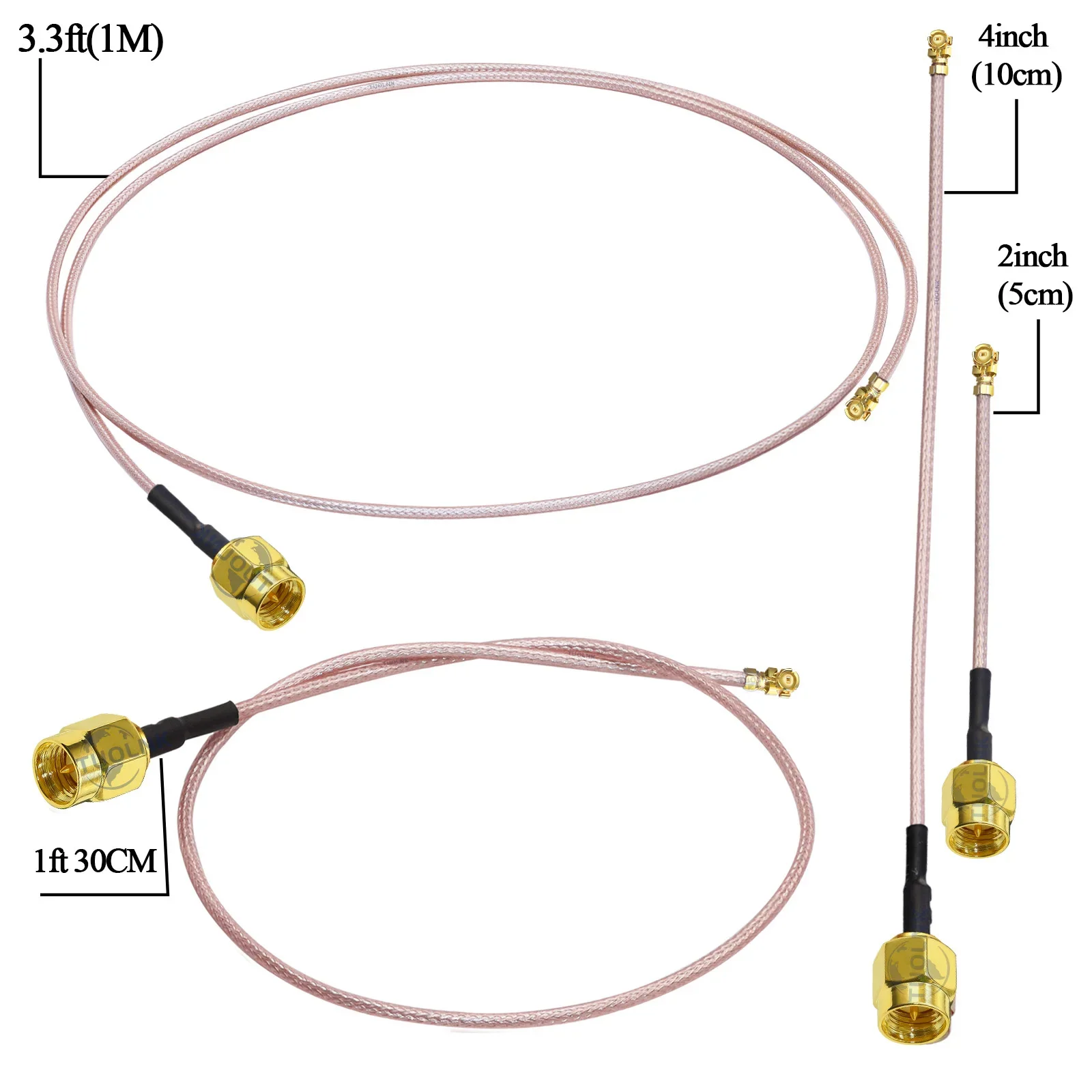 Cavo da SMA a IPX Cavo coassiale SMA maschio a UFL/U.FL/IPX Cavo di prolunga a spirale IPEX femmina a SMA maschio RG178