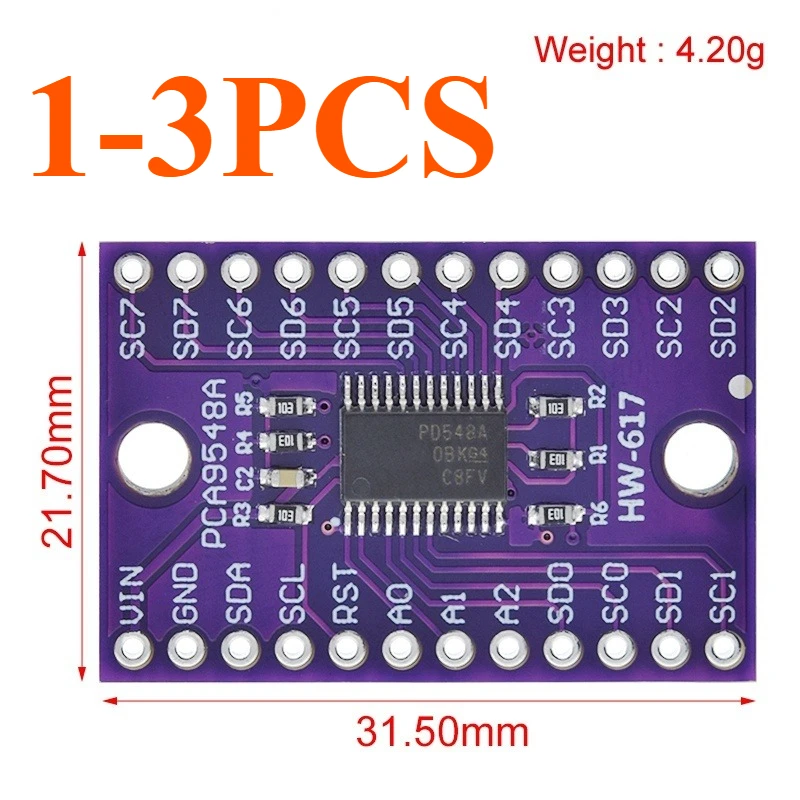 1/3PCS TCA9548A 1-to-8 8 Way I2C 8-channel Multi-channel Expansion Board IIC Module Development Board 9548 For Arduino