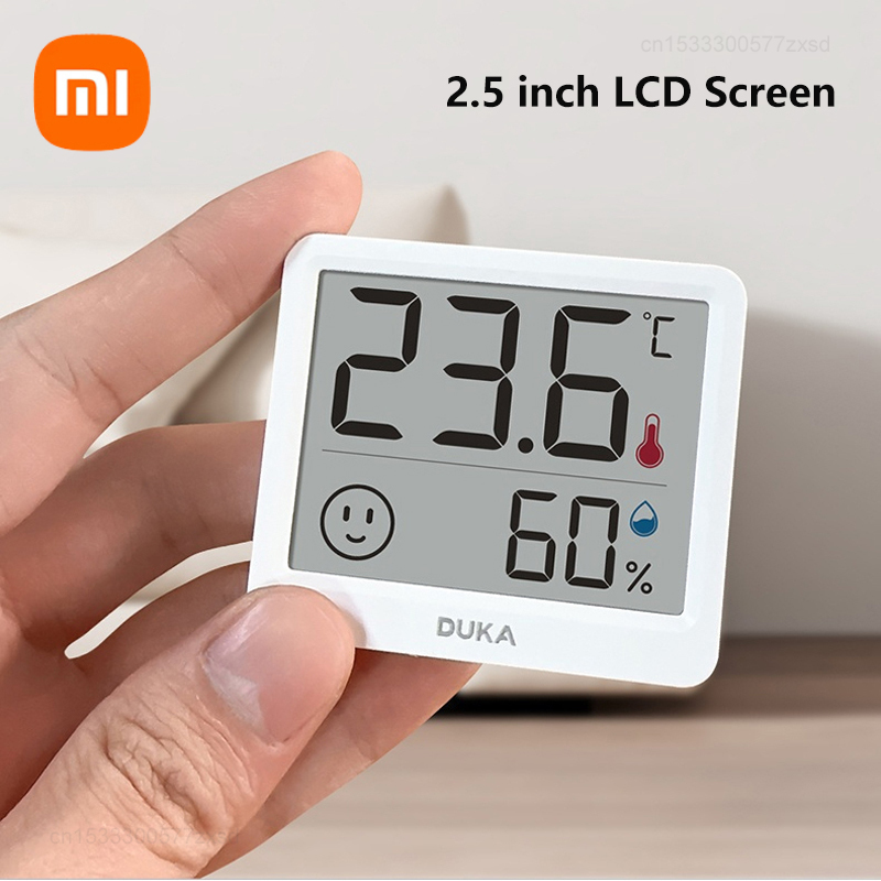  Xiaomi DUKA Atuman 2.5 inch LCD Electronic Digital Temperature Humidity Meter Indoor Thermometer Hygrometer Weather Sensor Clock 
