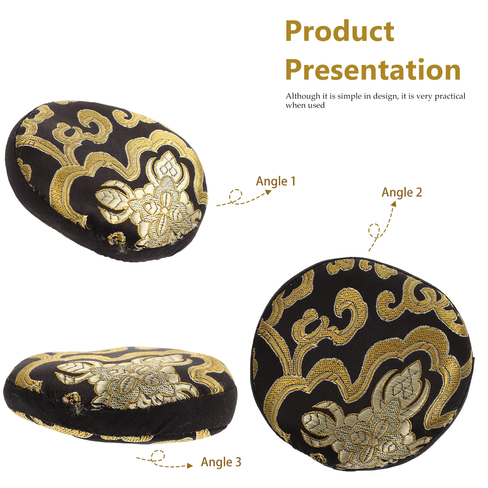 

Cotton Wooden Mat Buddha Sound Bowl Cushion Singing Bowl Cushion Durable Lightweight Practical Home Accessories Sound Pad