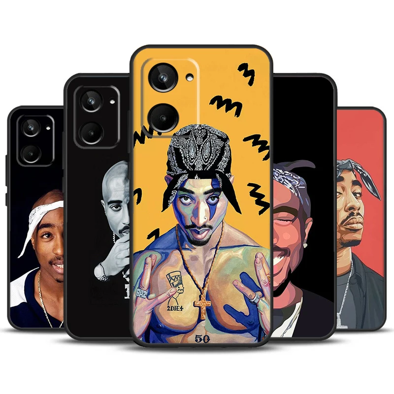 2pac tupac Crown 2 pac For Realme 12 11 Pro Plus 10 Pro GT5 GT3 C55 C53 C51 C33 C31 C30 C25s C21Y C15 GT Neo5 Case