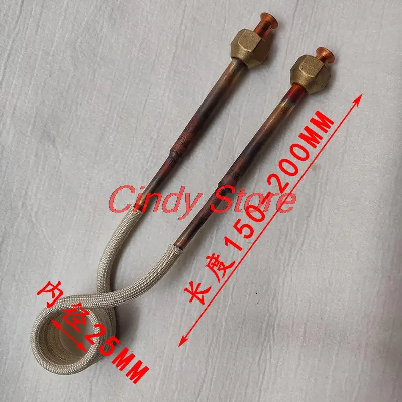 High frequency machine induction heating coil Water drill gear turning tool heating coil  copper tube induction coil