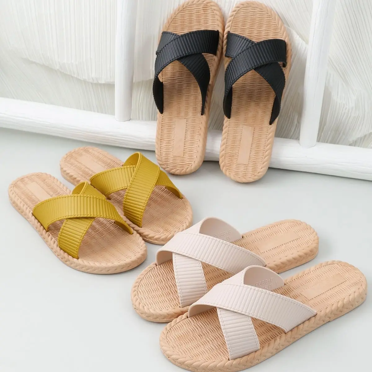 2026 New Korean Style Women Slippers Quick Dry Anti Slip for Outdoor Indoor Beach Shower Office Fashionable
