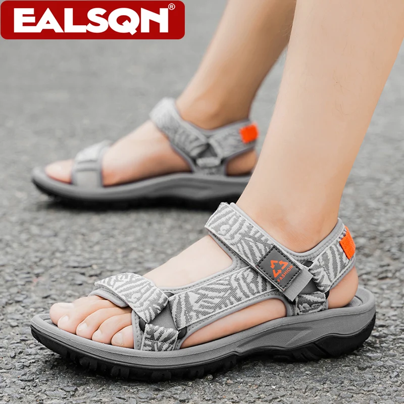 

Мужские модные повседневные сандалии на плоской подошве, уличная летняя пляжная обувь с открытым носком, удобная дышащая прогулочная обувь на мягкой подошве
