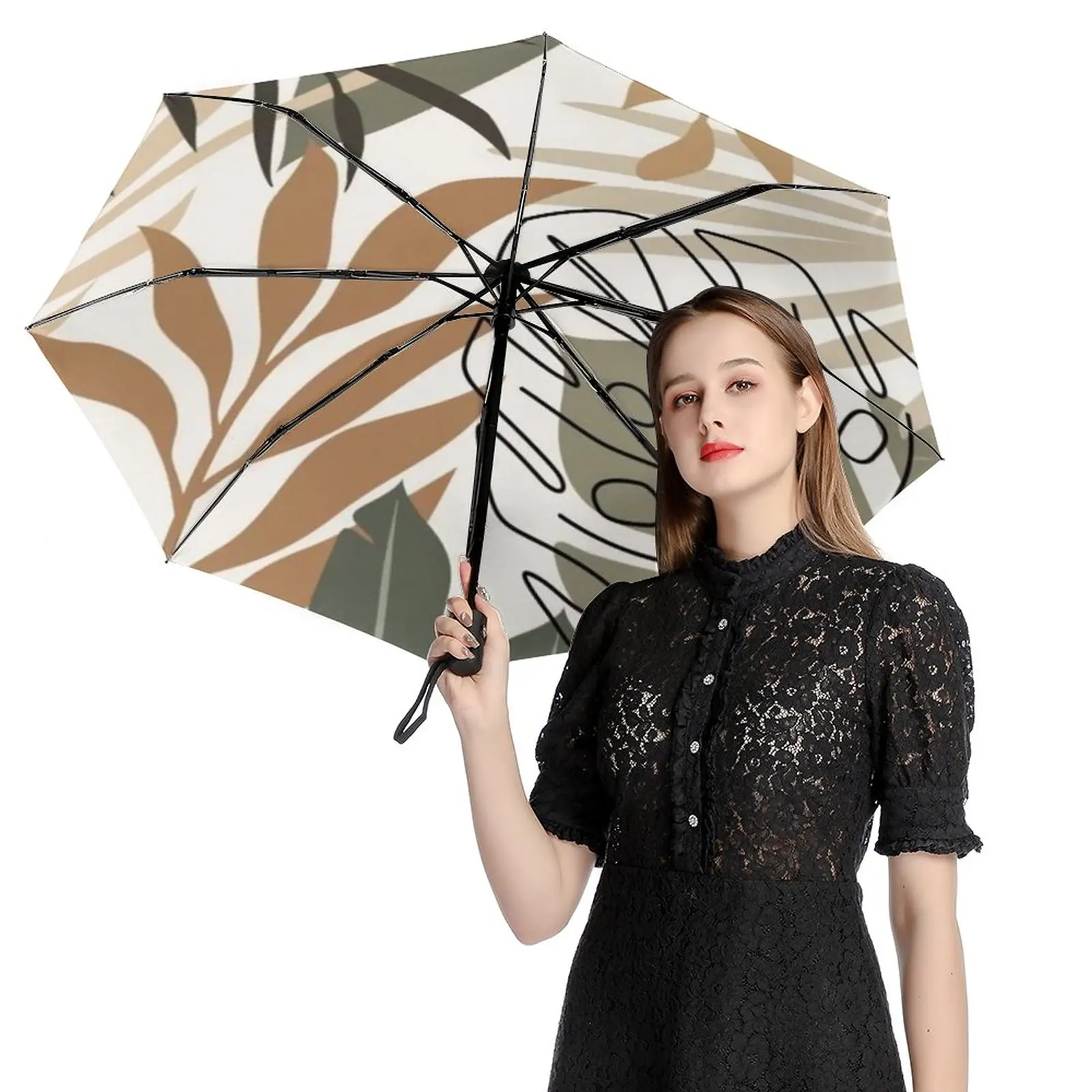 

Automatic Umbrella Rain Sun Rain Anti Uv Windproof Beach Umbrella Girl Parasol Folding Parasol Umbrellas Rain Women Portable23