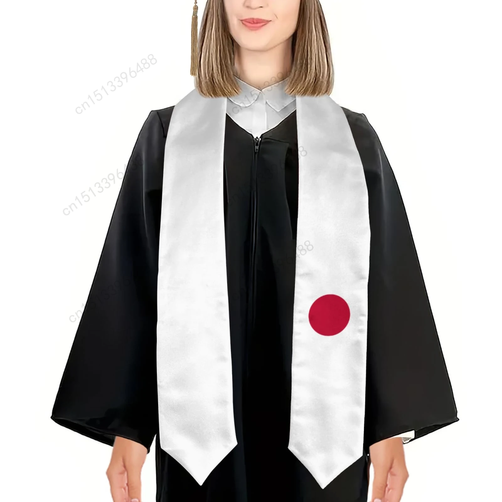 

2025 Japan Flag Graduation Stole Shawl Sash Honor For Study Aboard International Students