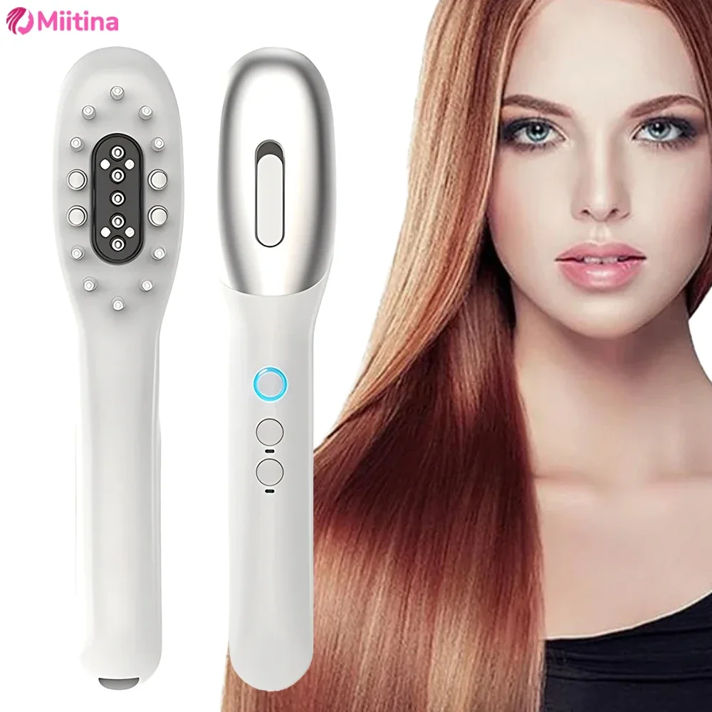 HIFU Hair Growth Comb Anti-Hair Loss Medicinal Scalp Massage Comb Red Blue LED Light Micro-current Dense Vibration Scalp Massage