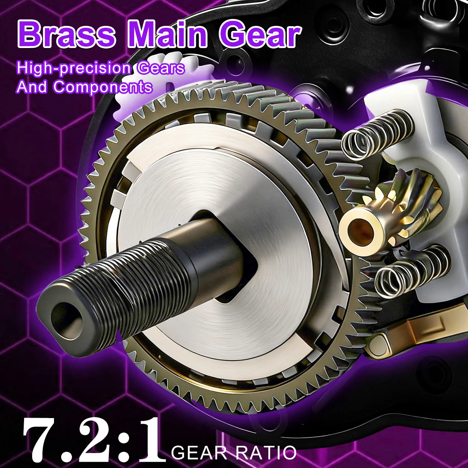 Sougayilang P9 DC Baitcaster-Rolle mit elektronischer Bremse, Übersetzungsverhältnis 7,2:1, 5+1BB, Anti-Explosion-Schnur, Salzwasser- und Süßwasser-Angelrolle – Detail 8