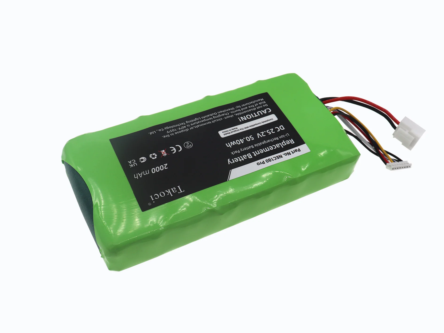 Vacuum Cleaner Battery 25.2V/2000mAh BP25220F for Eureka NEC180 Pro, Midea VSS1800