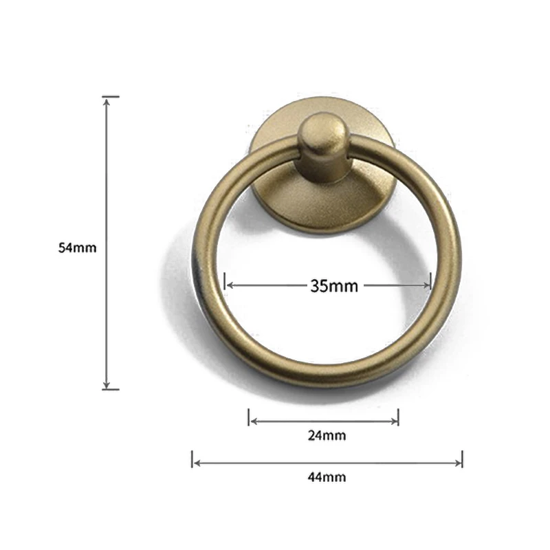 2 шт., винтажное круглое кольцо, мебельная дверная ручка, ручки из сплава для шкафа, комода, ящика, ручка