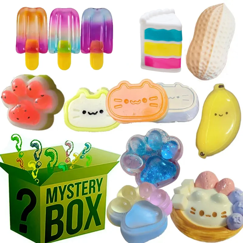 

Mystery Fidget Toy Kawaii Cat's Paw,Simulated Food,Antistress Foot Squishy Toy, Squeeze Toy, Mochi Squishy, Stress Reliever Toys
