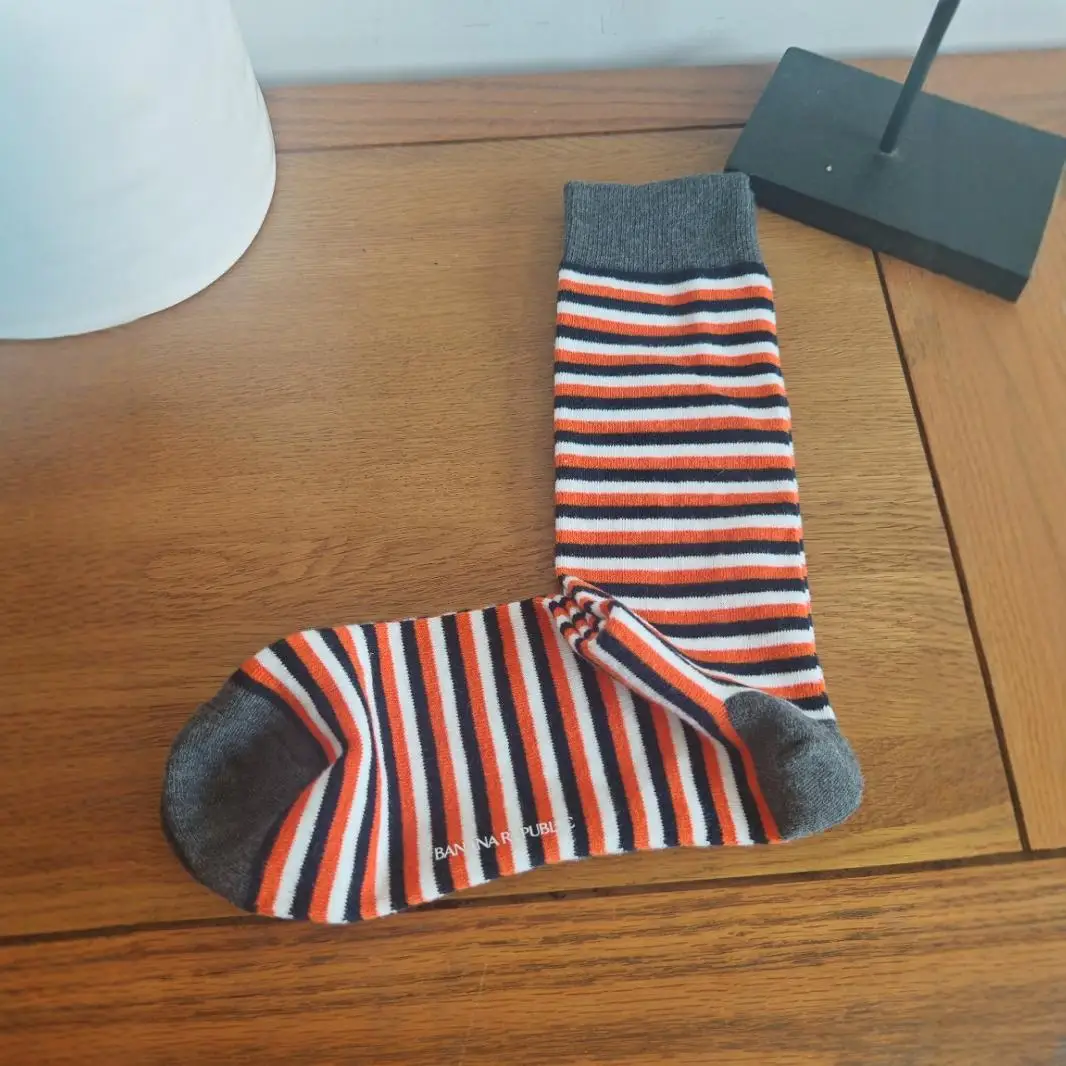 Size Plus Socks For Man 44-48 Male's Fashion Crew Socks Stripped Sock Ribbed Socks Big Size Socks Big Foot Socks Oversize Socks