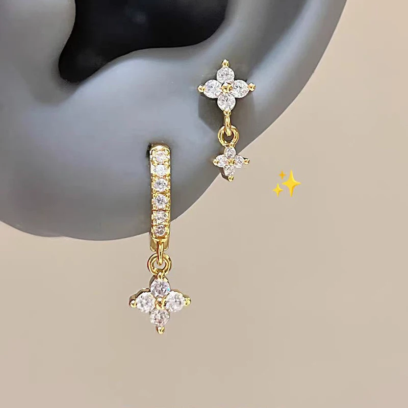 

Ehhai GRA Certified Round Moissanite Flower Hoop Earrings for Women 14K Gold Filled Huggie Earring Fine Jewelry Gift Pendientes