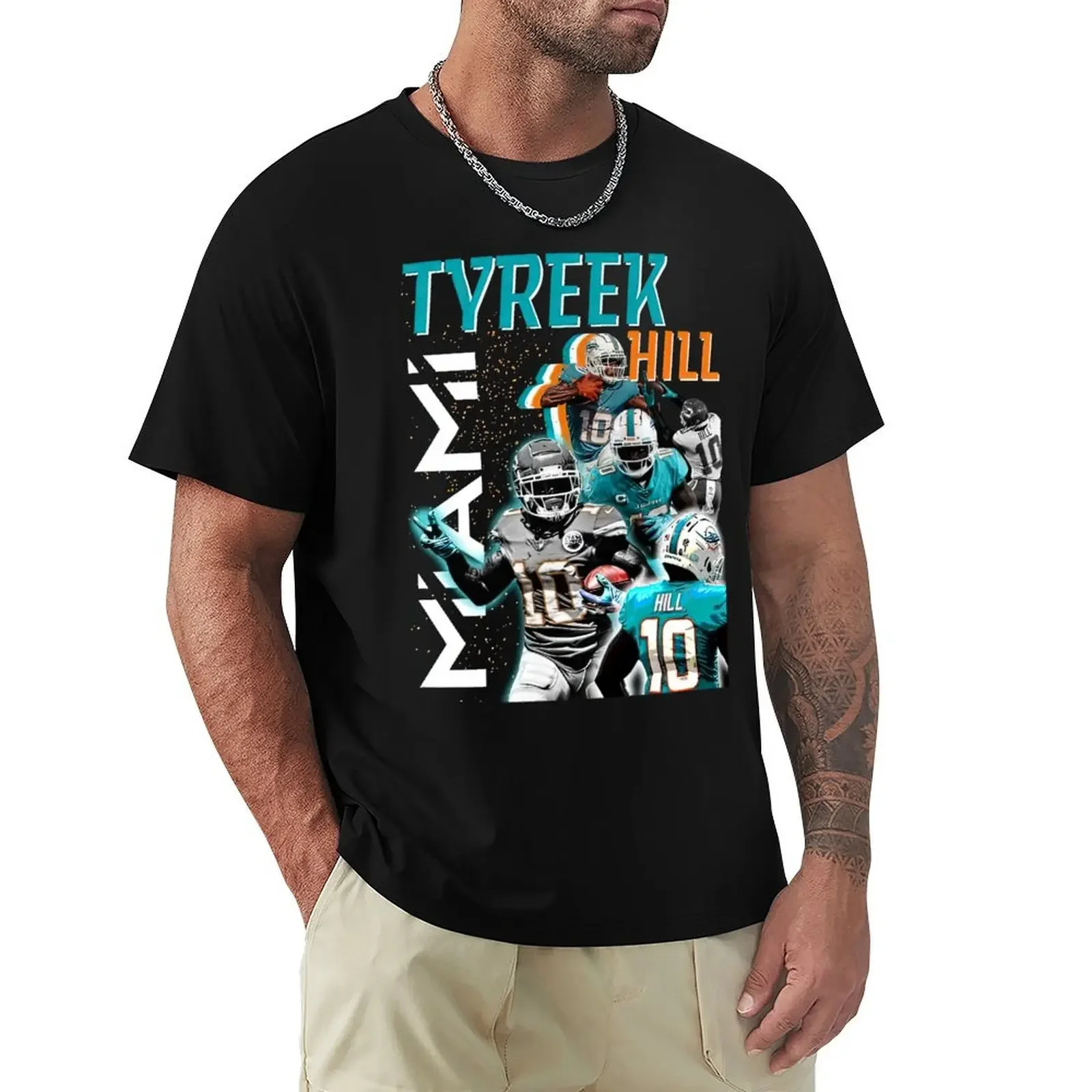 Tyreek Hill Graphic T-Shirt basketball graphic tees plus size tops oversized t shirt mens workout shirts