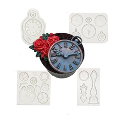 Clock Silicone Fondant Molds For Baking Cake Decorating Tools Candy Chocolate Gumpaste Moulds Kitchen Baking Supplies