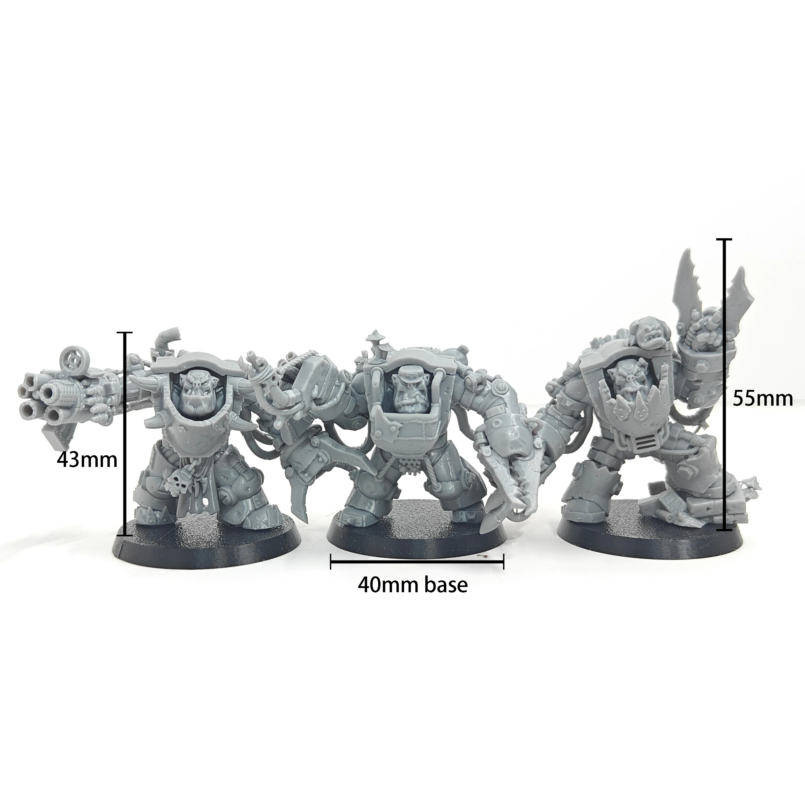 Garagenbausätze Wargame Orc Ork Harzbausätze Figur unbemalte Miniaturen (3 Figuren) zw612