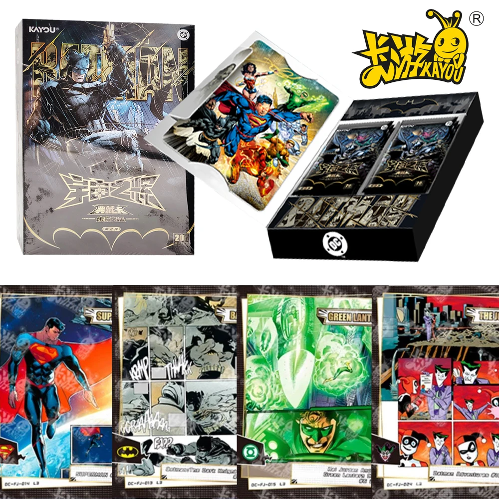 Caja de Sobres de Cartas Coleccionables Oficiales de DC Comics, Batman, Superman, Liga de la Justicia - Cartas Coleccionables de Superhéroes de DC con Efecto Holográfico