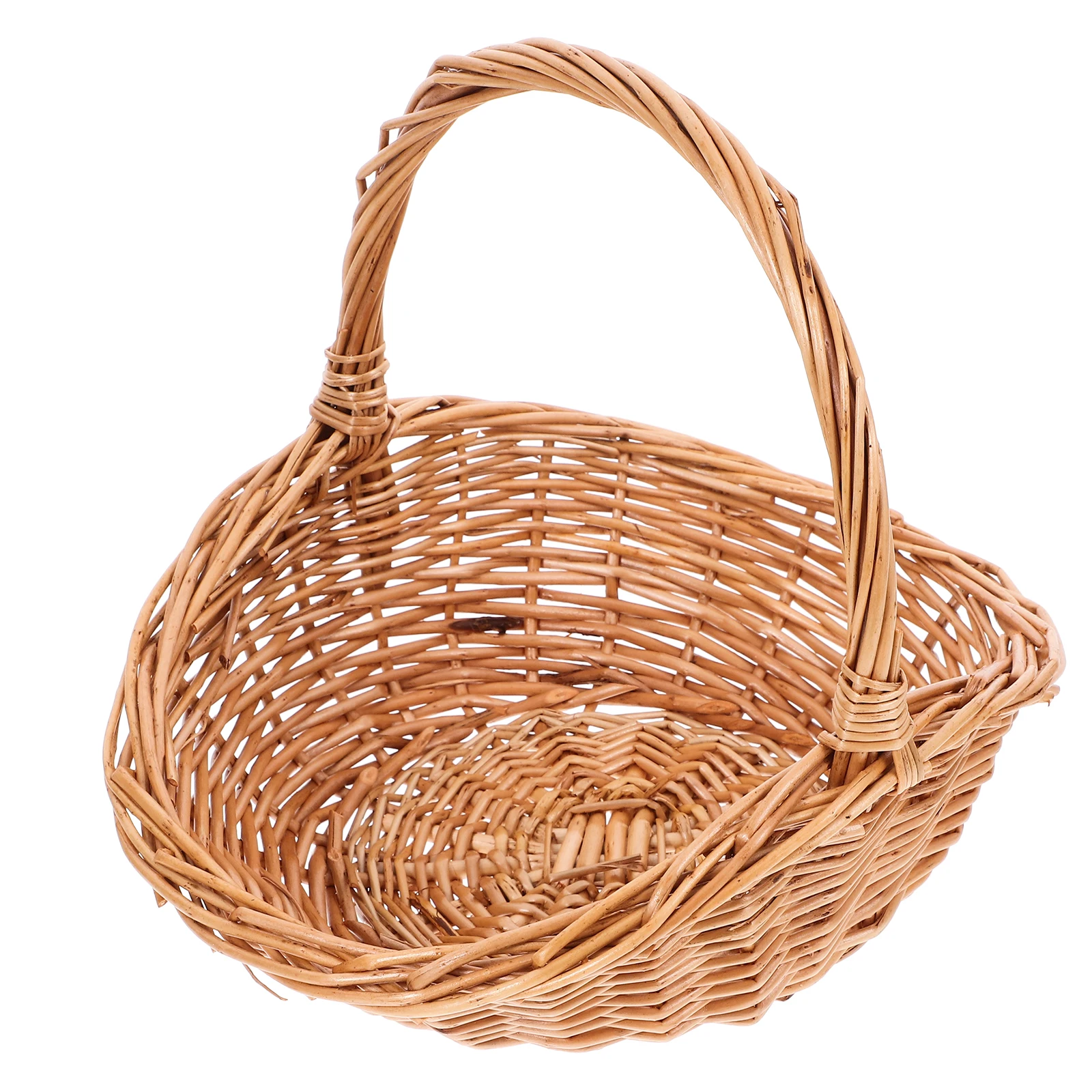

Rattan Baskets Woven Durable Plastic Camping Picnic Basket Fruit Storage Woven Basket Home Decor Camping Storage