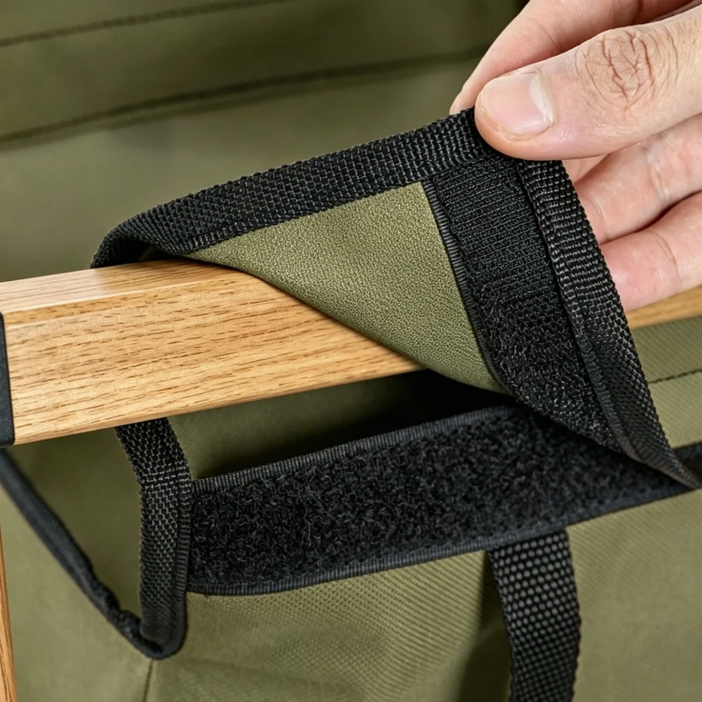 Tool Storage Bag Made of 16A Canvas 31x13x14cm Spacious A-Frame Design for Ladder Use with Reinforced Buckles and Straps