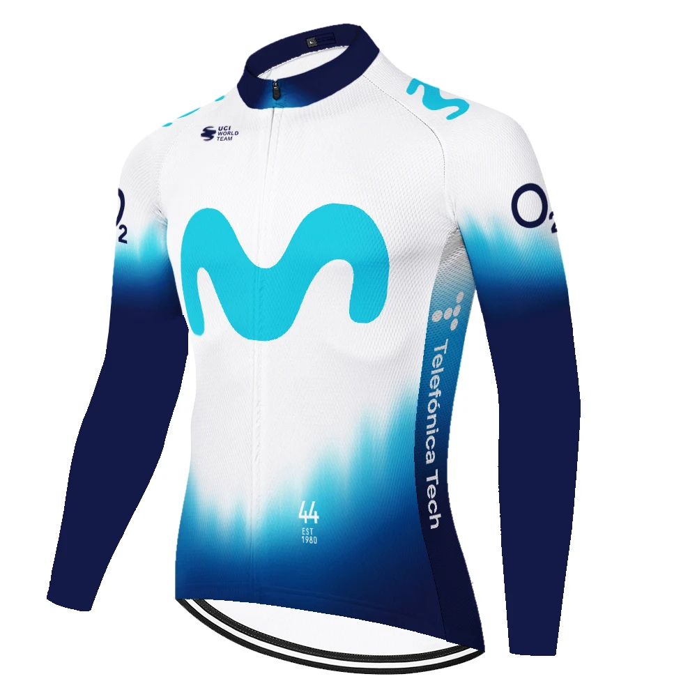 2023 cycling movistar Long Sleeve summer spring cycling Jersey Bike Bicycle Shirt cycling clothing MEN quick dry cycling wear