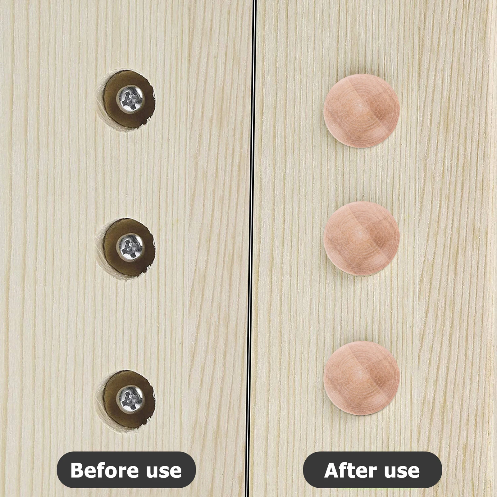 

25 PCS Wooden Cover Furniture Button Top Decoration Cork Plug Stair Bamboo Buttons Smooth Texture Replacement