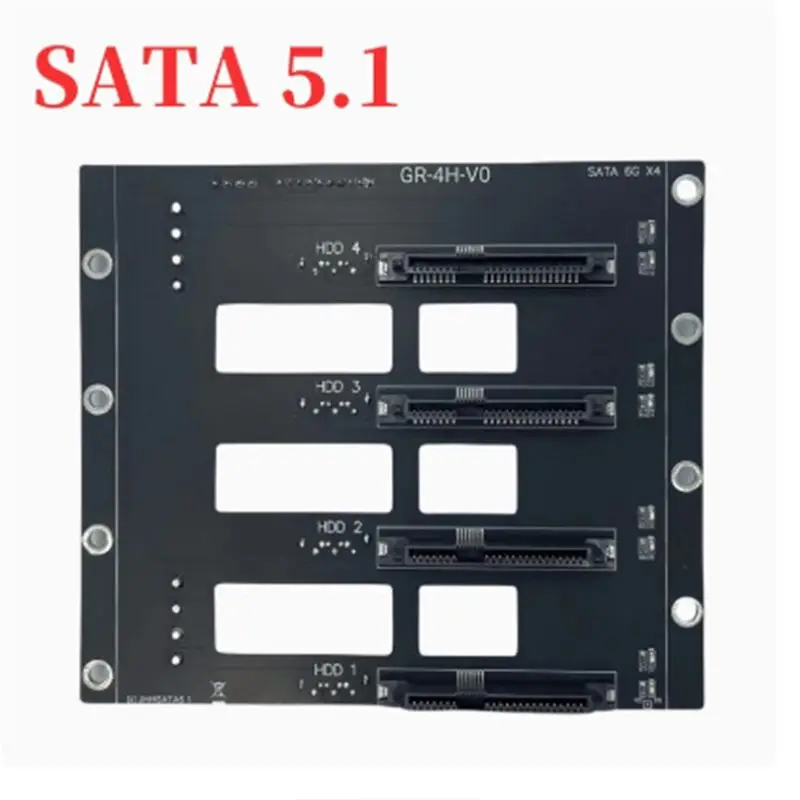 6Gbps SSD HDD Backplane SATA Hard Disk Drive Expansion Board, SATA To 4-Disks Adapter 2 X 4D