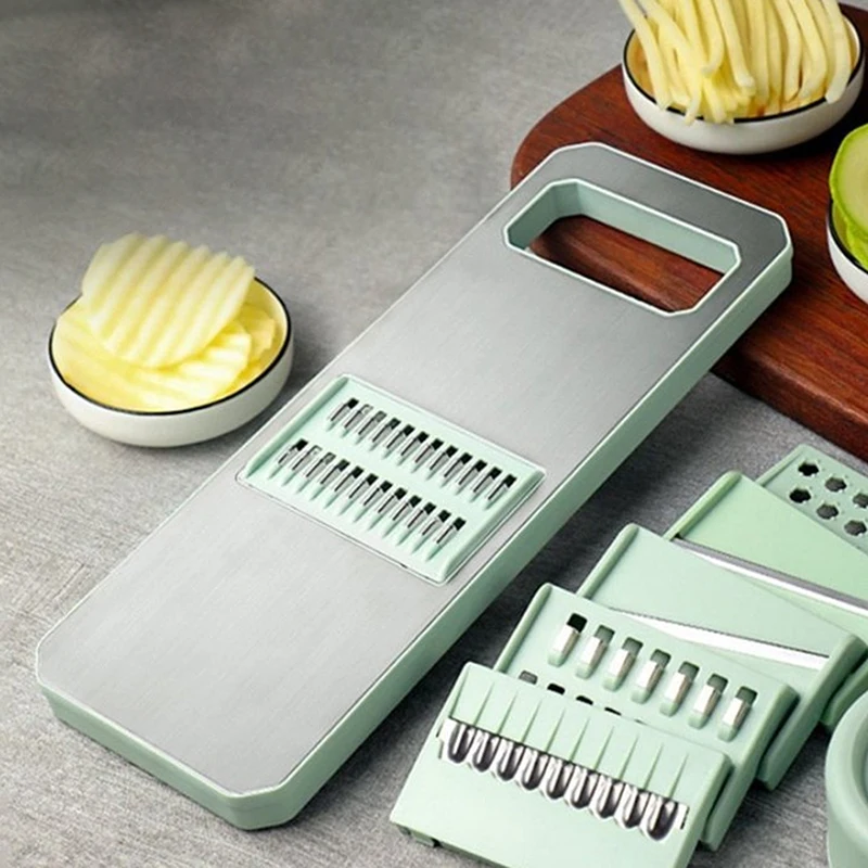 مبشرة خضروات شهيرة جديدة متعددة الوظائف 6 في 1: 6 شفرات لتقطيع الخضروات بسهولة وتقطيعها وتقطيع الخضروات #5