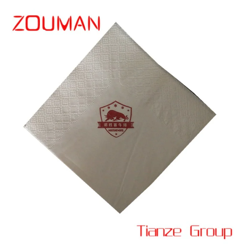 Custom , Table napkin soft tissue with logo for pizza shop