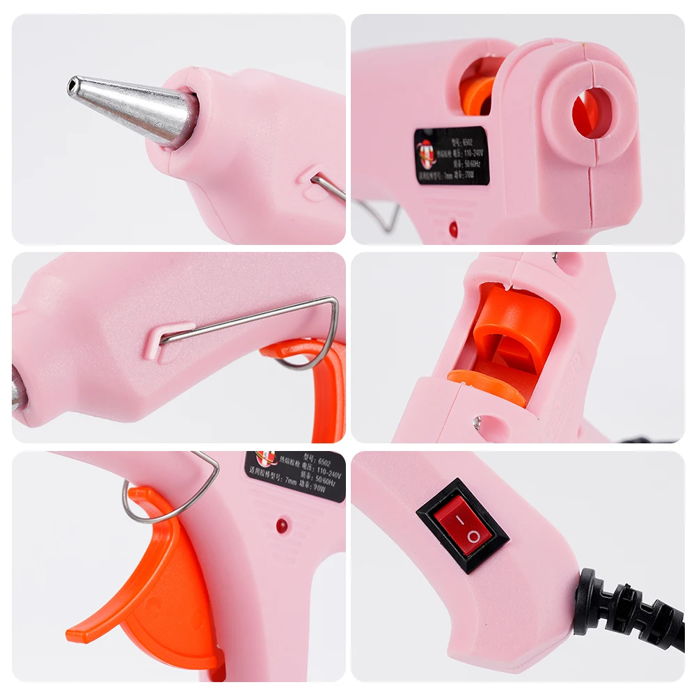 90W Hot Melt Glue Gun with Switch for 7mm Glue Stick Mini Indusrial Adhesive Hot Gun Electric Heat Temperature Gun Repair Tool