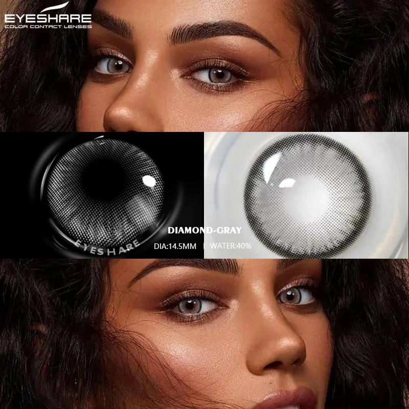 EYESHARE Natural Color Contact Lens 1 Pair Colored Contacts Lens For Eyes Yearly Beauty Makeup Brown Contacts Lenses Eye Color