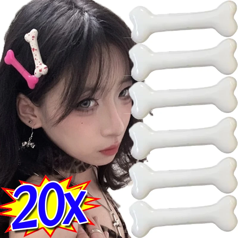 Dog Bone Hair Clip Cute Cartoon Bobby Pin Girl Fashion Dog Bones Hairs Decoration Small Hairpin Lovely Barrettes Y2K Accessories