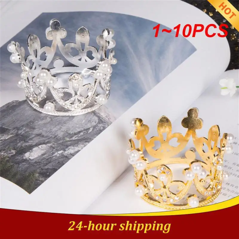 

1~10PCS Newborn Boys Photography Gold Crown Props Little Baby Photo foto Crown Accessories Infant fotografia Prop