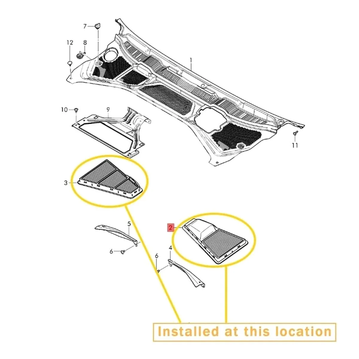 1 Pair Air Filter Elements Charcoal Pollen Filter Kits 3D1819619A 3D1819620B for Bentley Continental GT GTC 6.0