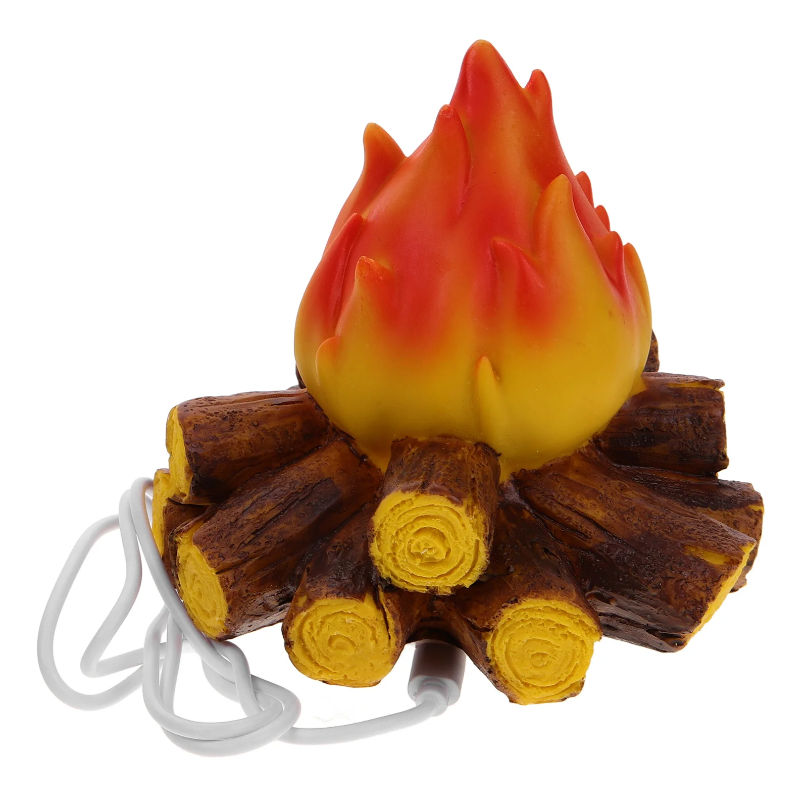 Halloween Charcoal Flame Ambient Light Night Simulated Fire LED Torch Resin Artificial Lamp Imitation Campfire