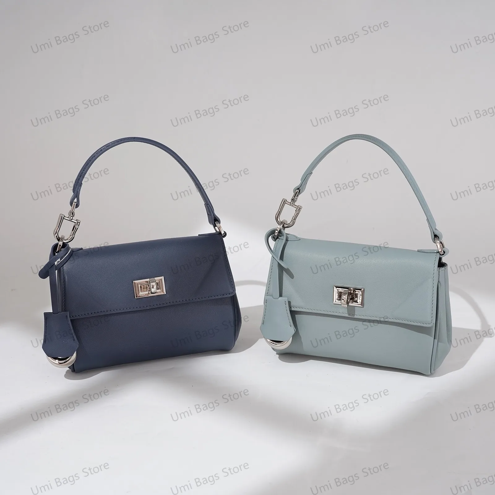 

2025 Cowhide Shoulder Bag High-end Women Small Underarm Bag Niche Design Female Commuter Handbag Stylish Lady Crossbody Bag