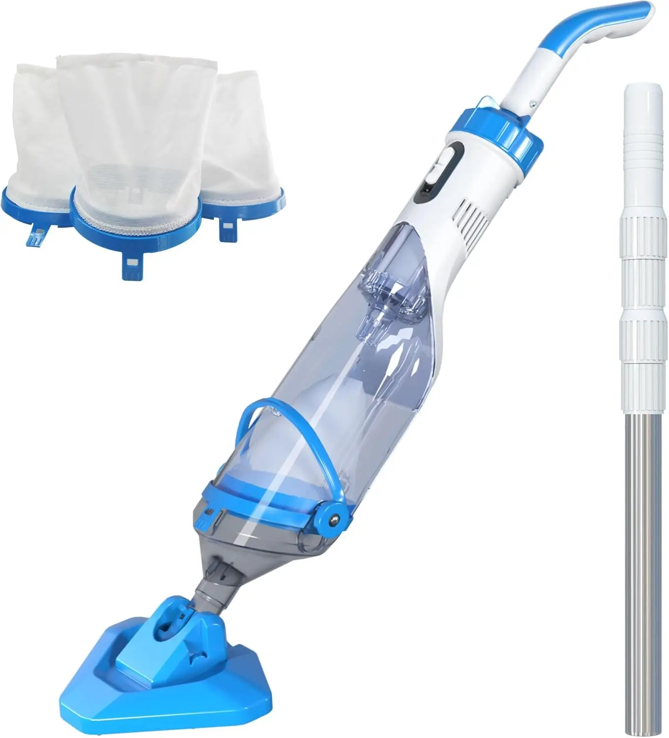 

Pool Vacuum with Strong Suction, Handheld Rechargeable Swimming Pool Cleaner