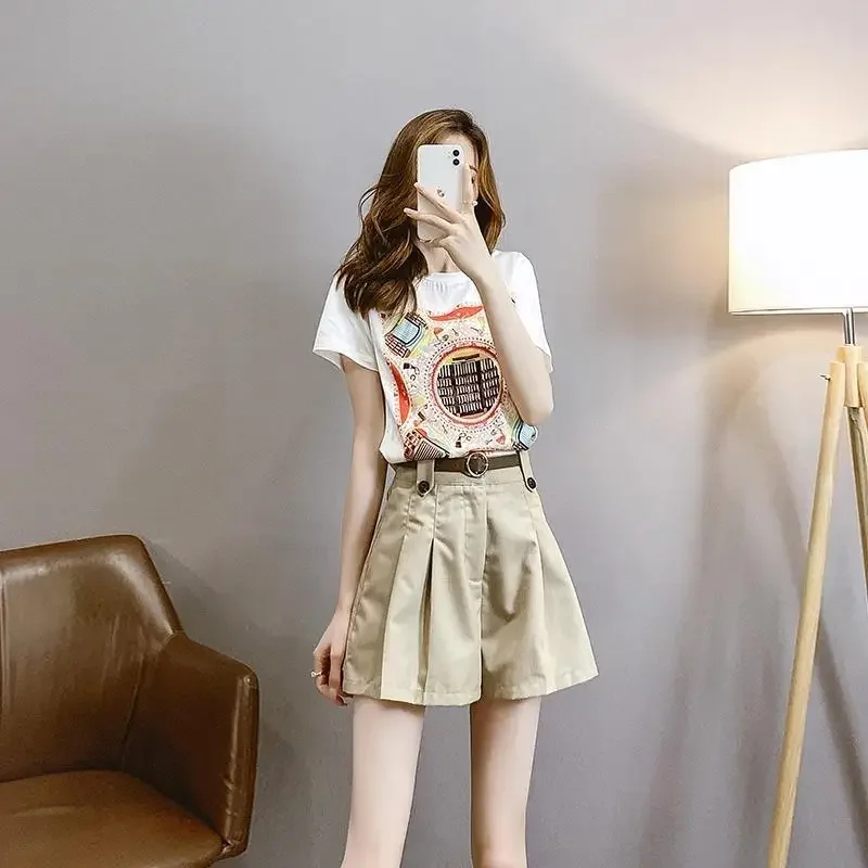 Summer Fashion 2024 New Casual Woman Shorts Full Cheap And Korean Style Offers Vacation Outfits Short Sets For Women 2 Pieces