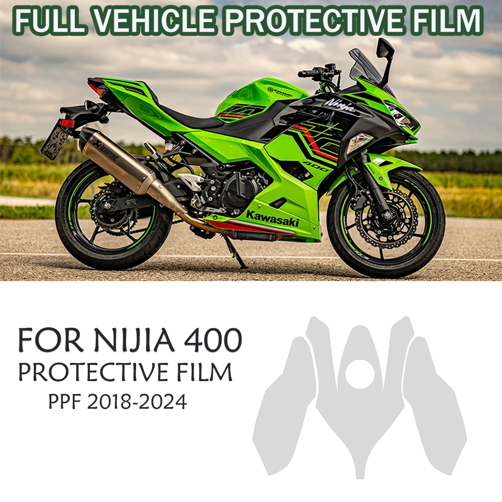 

Комплект защитной пленки для краски мотоцикла из ТПУ для Kawasaki Nijia 400 PPF NIJIA 400 Защитная пленка для защиты от царапин 2018-2024