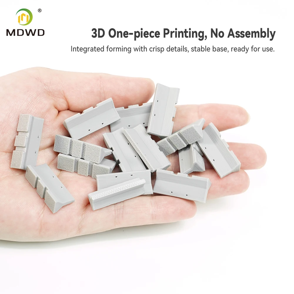 16pcs/bag 1/87 HO Scale Miniature Jersey Road Barrier Diorama Sand Table Railway Layout Scenery Model Accessory