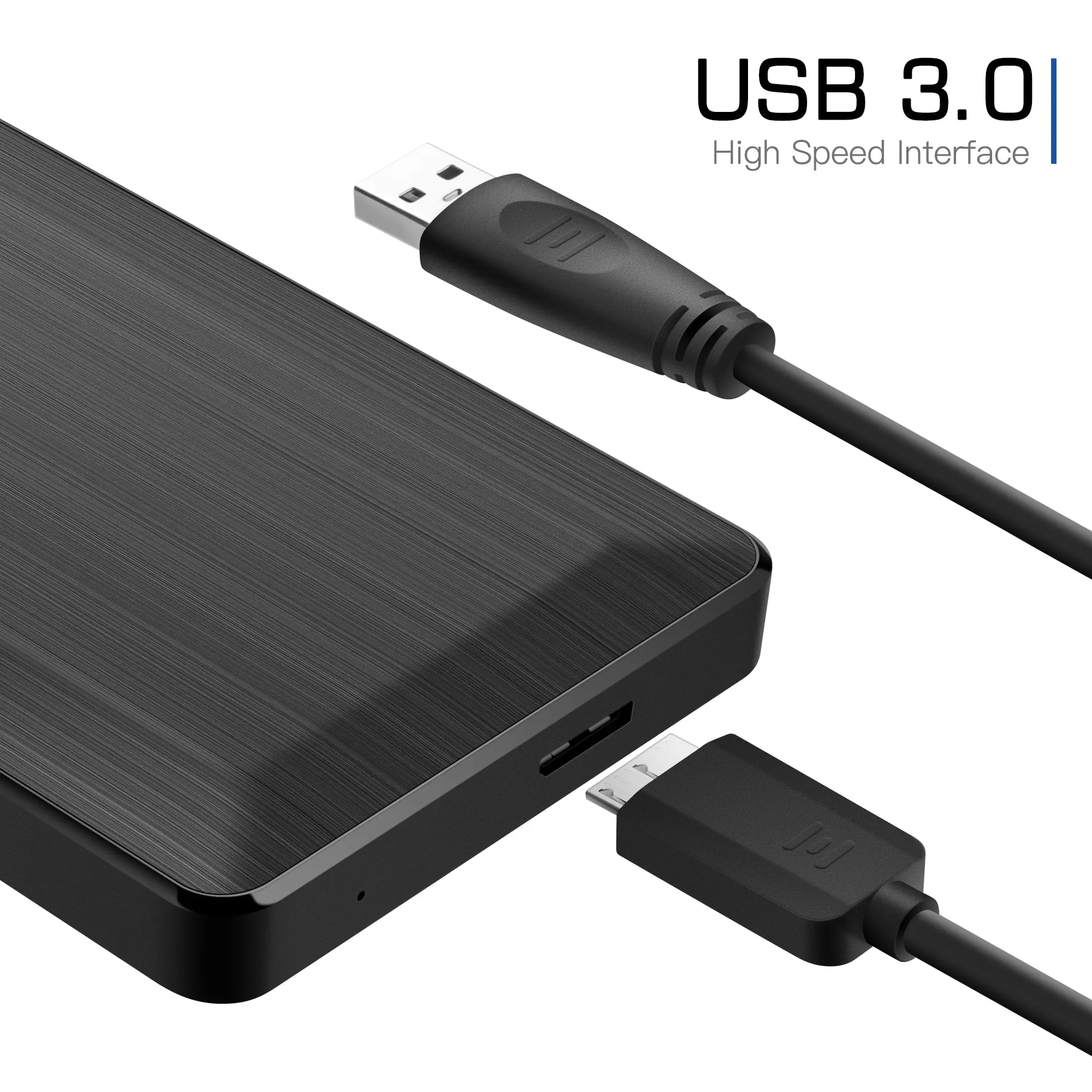 UnionSine ポータブル外付けハードドライブ 250GB 320GB 500GB 1TB 2.5インチ USB 3.0 高速ストレージ HDD PC Mac デスクトップ MacBook PS4用